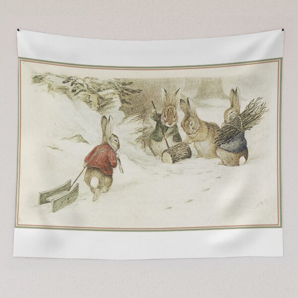Item preview, Four Rabbits in the snow by Beatrix Potter designed and sold by Vintage Designs +.