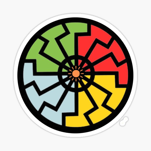 Item preview, Colored Sun Wheel Symbol designed and sold by MelloHDesigns.
