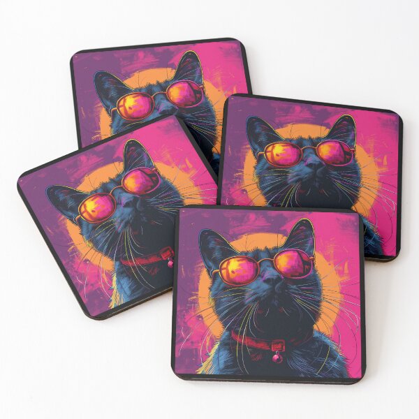 Item preview, Portrait of Stately Cat with Sunglasses designed and sold by Artful-Adam.