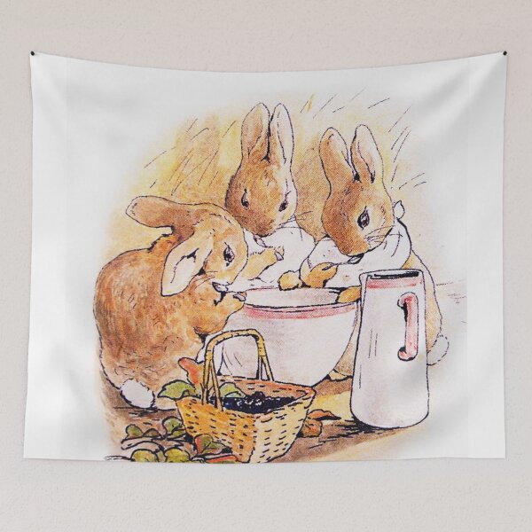 Item preview, Rabbits washing by Beatrix Potter designed and sold by Vintage Designs +.