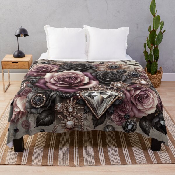 Aperçu de l'œuvre Bijoux et roses mauves et noirs créée et vendue par DesignsByPrnces.
