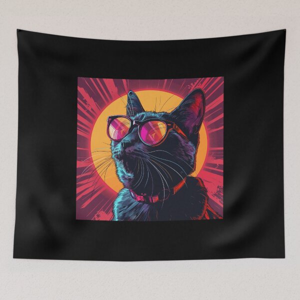 Item preview, Portrait of Epic Cat with Sunglasses designed and sold by Artful-Adam.