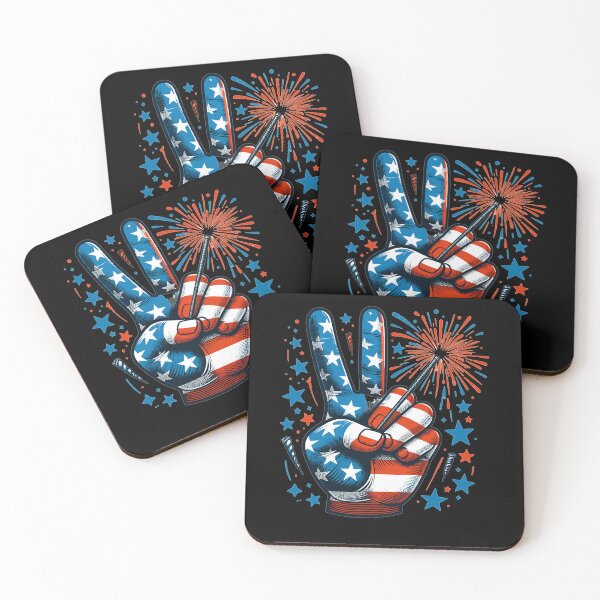 Item preview, Patriot American Flag Peace Sign Hand Fourth of July designed and sold by Artistoos.