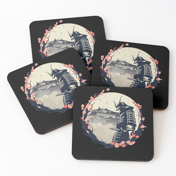 Item preview, Samurai Cherry Blossoms Japan Japanese designed and sold by MooonTees.