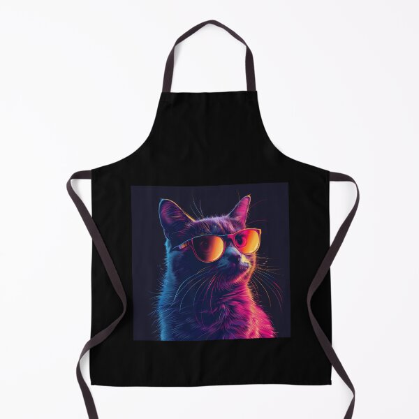 Item preview, Vaporwave Whiskerwave: Portrait of Cat with Sunglasses designed and sold by Artful-Adam.