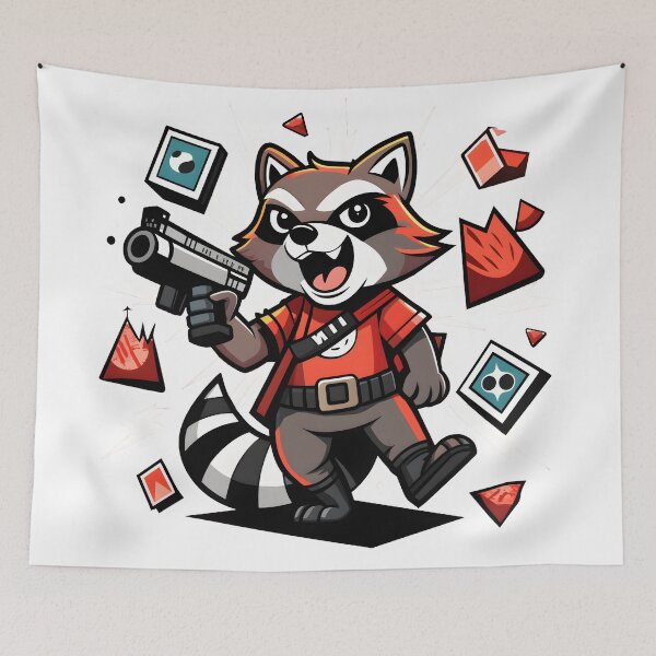 Item preview, crazy raccoon designed and sold by Arextr.