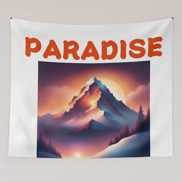 Item preview, SNOWY MOUNTAIN AT SUNSET designed and sold by Yeyishop.
