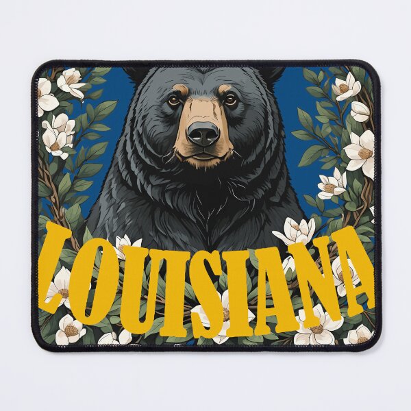 Item preview, Loving Louisiana Black Bear And Magnolia Flowers designed and sold by taiche.