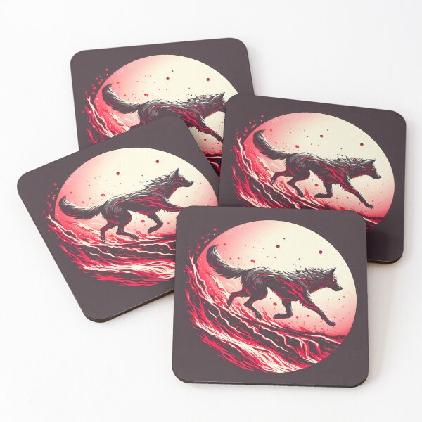 Item preview, Circle Design Lava Fire Wolf, Ai Generated Art  designed and sold by ACC .