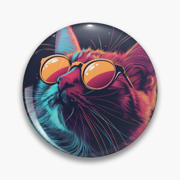 Item preview, Portrait of Stately Cat in Vaporwave Aesthetic designed and sold by Artful-Adam.