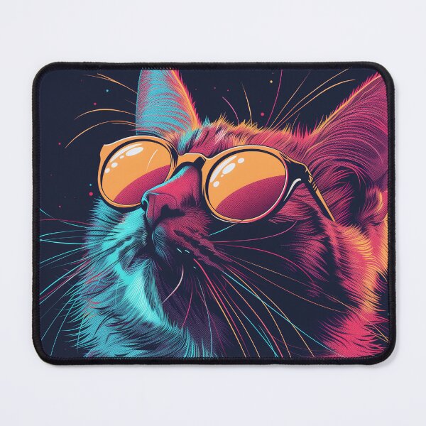 Item preview, Portrait of Stately Cat in Vaporwave Aesthetic designed and sold by Artful-Adam.