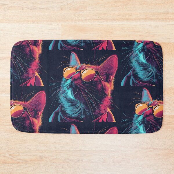 Item preview, Portrait of Stately Cat in Vaporwave Aesthetic designed and sold by Artful-Adam.