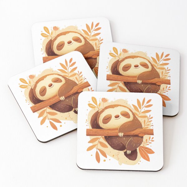 Item preview, Cute sloth relaxing on tree  designed and sold by JoyfulNat.