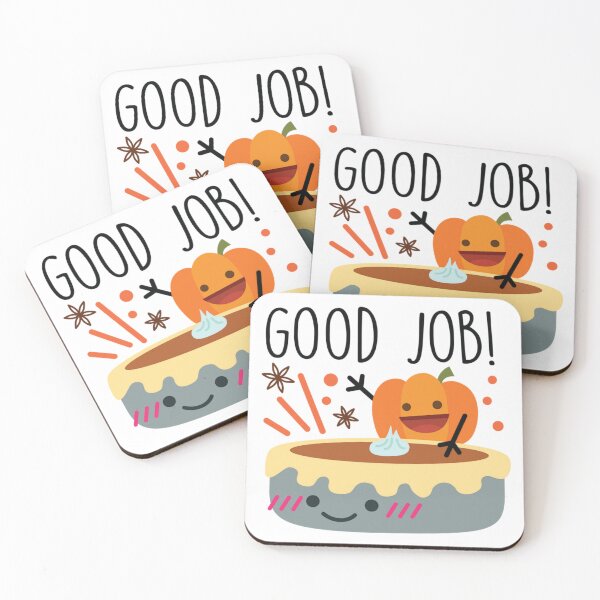 Item preview, Good Job Word With Cake & Pumpkin Design on Redbubble designed and sold by Luxuriously.