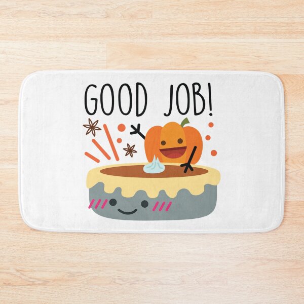 Item preview, Good Job Word With Cake & Pumpkin Design on Redbubble designed and sold by Luxuriously.
