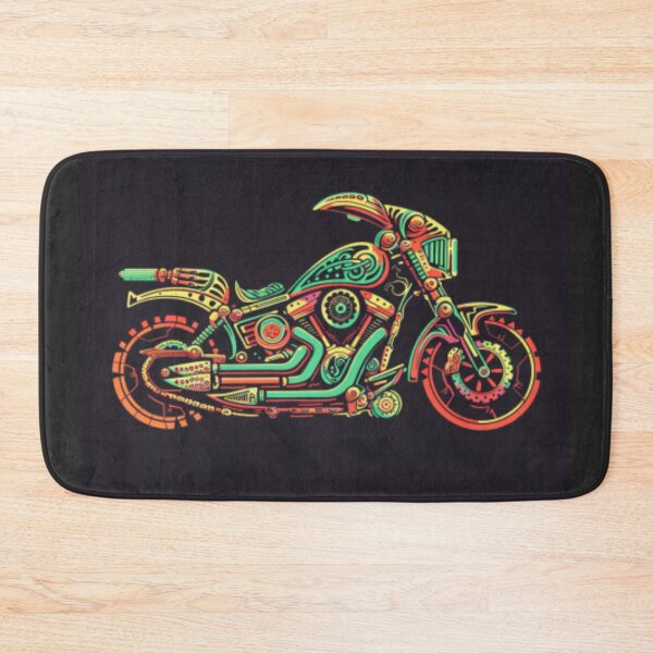 Item preview, Motorcycle in bright colors of red, yellow and green. designed and sold by cristina1001.