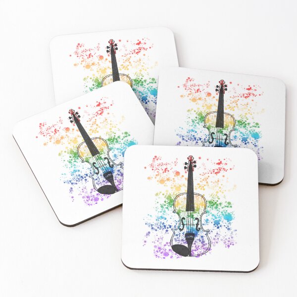 Item preview, Violin Rainbow Colours Violinist String Player Orchestra Musician designed and sold by doodlerob.