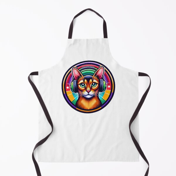 Item preview, Colorful style Abyssinian cat avatar with headphones T-shirt designed and sold by EnchantSticks.