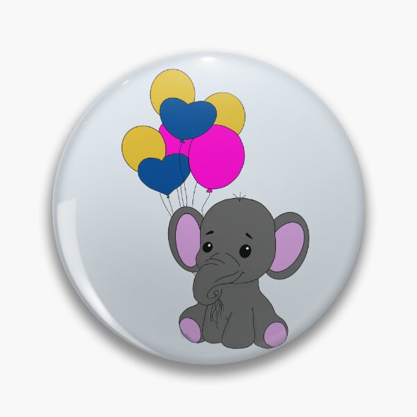 Item preview, Light grey Pansexual Elephant PRIDE COLLECTION designed and sold by gobroadway.