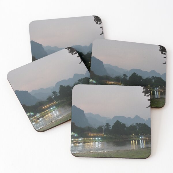 Item preview, Reverie at Twilight: Vang Vieng, the River and the Mountains designed and sold by franck380.