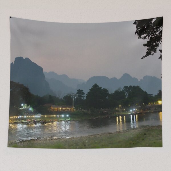 Item preview, Reverie at Twilight: Vang Vieng, the River and the Mountains designed and sold by franck380.