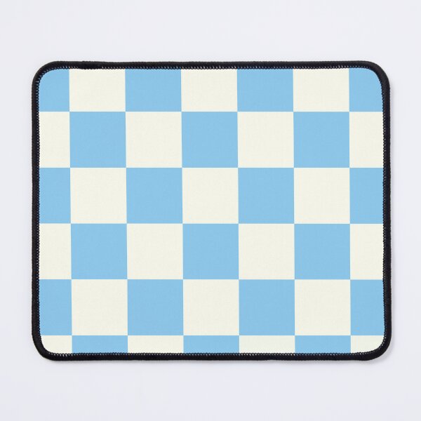 Item preview, Checkered Cream and Light Blue Classic Checkerboard Pattern designed and sold by PurpleLoveStore.