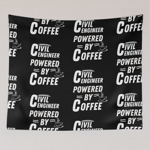 Item preview, Civil Engineer powered by coffee designed and sold by annoying-shirts.
