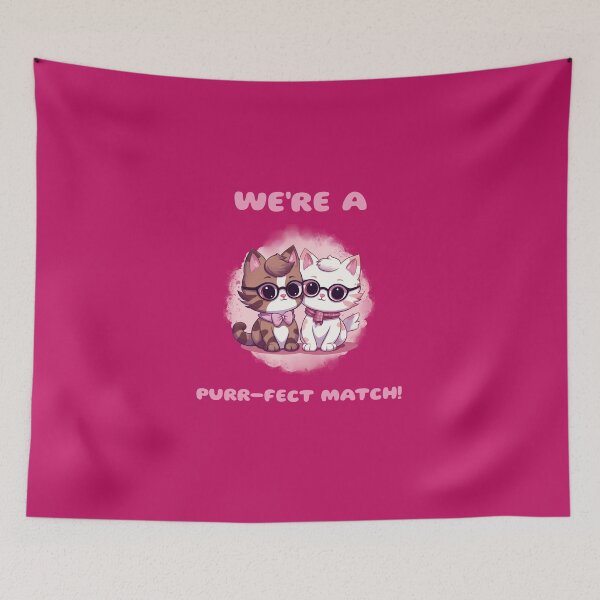 Item preview, We're A Purrfect Match Funny designed and sold by Harmonick-Tees.