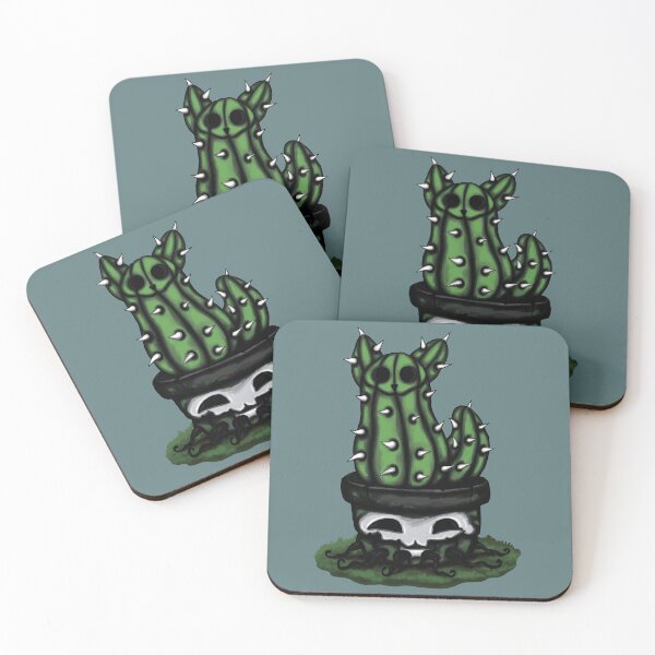 Item preview, Cactus cat in a skull pot designed and sold by RalucaIov.