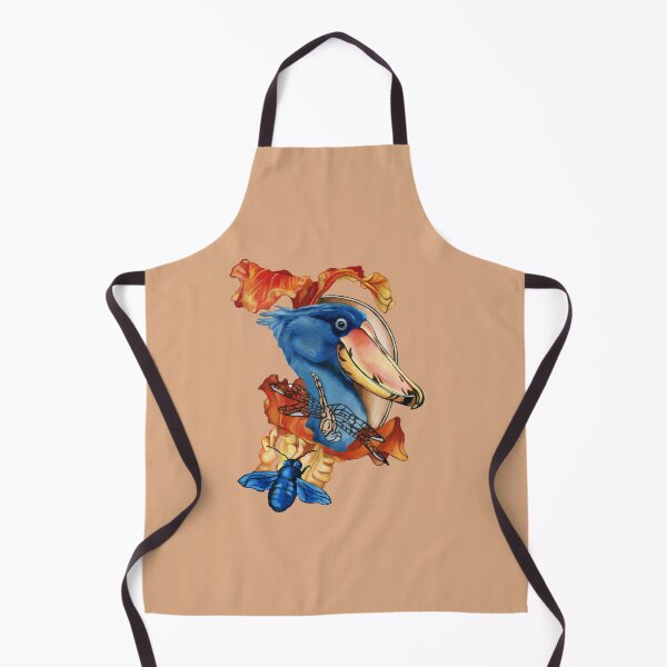 Item preview, Shoebill, dragonfly, and flowers designed and sold by KnowingWonder.