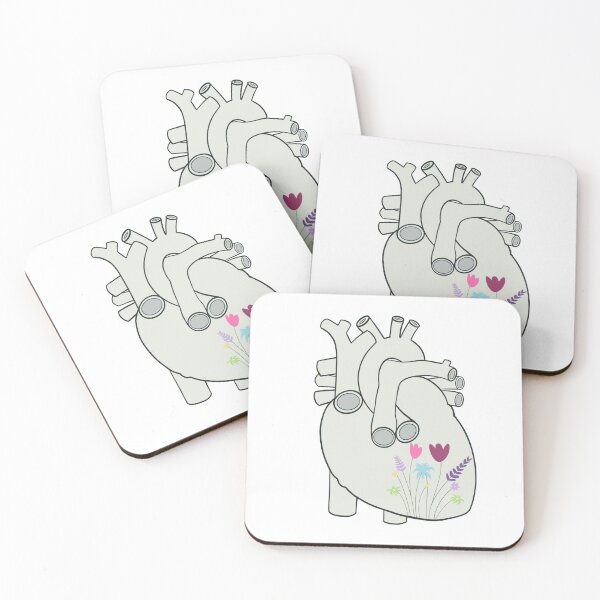 Item preview, Anatomical Heart - Flowers designed and sold by Not So Dull Design.