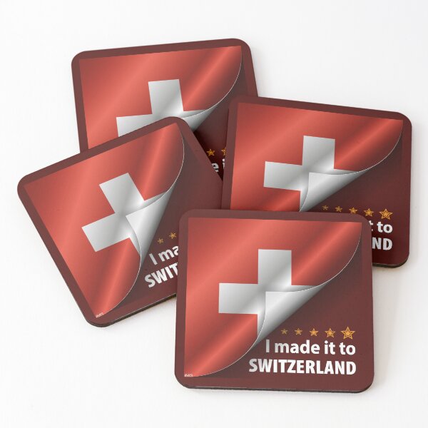 Item preview, I Made It To SWITZERLAND Flag Swiss Flag Sticker T-Shirt 01 designed and sold by LocationInks.