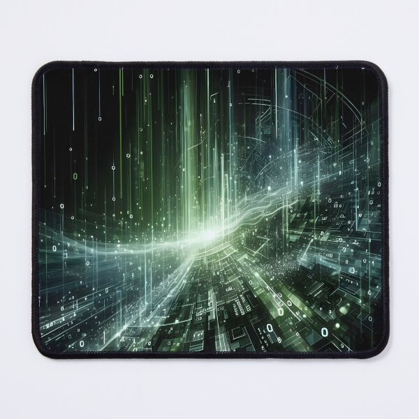 Item preview, Mesmerizing Digital Rain Green Graphic Art - Futuristic Design designed and sold by PandaTShirtShop.