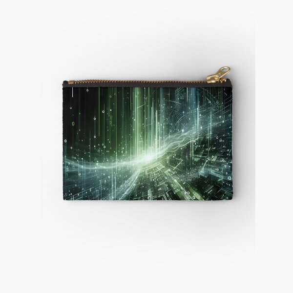 Item preview, Mesmerizing Digital Rain Green Graphic Art - Futuristic Design designed and sold by PandaTShirtShop.