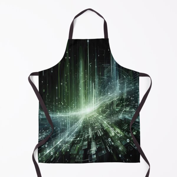 Item preview, Mesmerizing Digital Rain Green Graphic Art - Futuristic Design designed and sold by PandaTShirtShop.