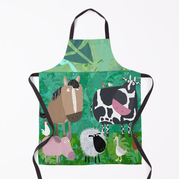 Item preview, Funny Farm Animals in the Green Foliage by Artist Carla Daly designed and sold by Carla Daly.