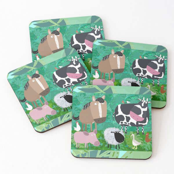 Item preview, Funny Farm Animals in the Green Foliage by Artist Carla Daly designed and sold by Carla Daly.