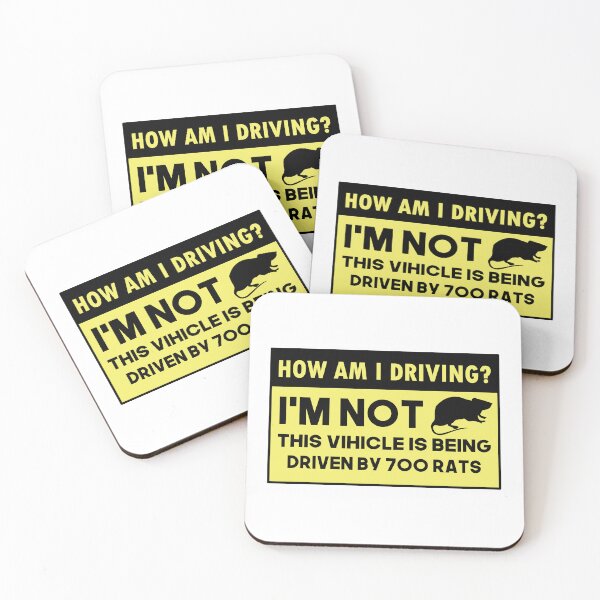 Item preview, How Am I Driving? Funny Bumper I'm Not This Vehicle is being driven by 700 rats Car Decal designed and sold by fanky-bumper.