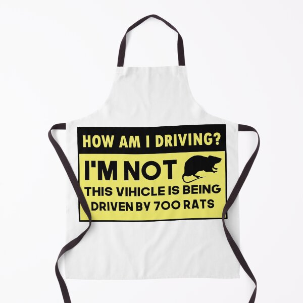 Item preview, How Am I Driving? Funny Bumper I'm Not This Vehicle is being driven by 700 rats Car Decal designed and sold by fanky-bumper.