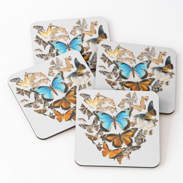 Item preview, Colorful butterflies in heart shape. designed and sold by SynyaStyle.