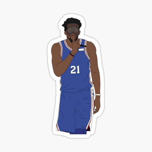 Item preview, Masked Joel Embiid Says "Shhh" designed and sold by RatTrapTees.