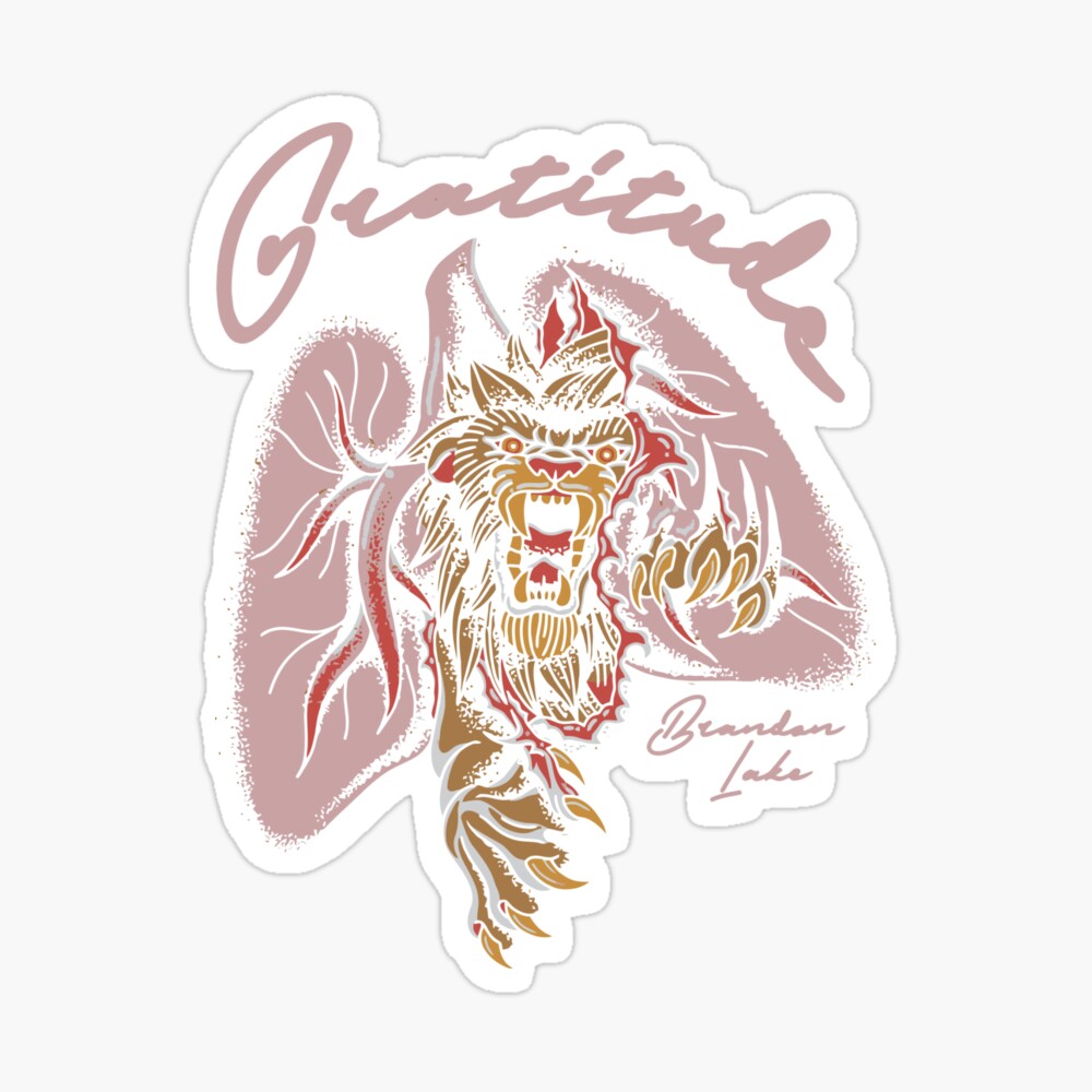 Brandon Lake Merch Gratitude Lion Inside Of Those Lungs Poster