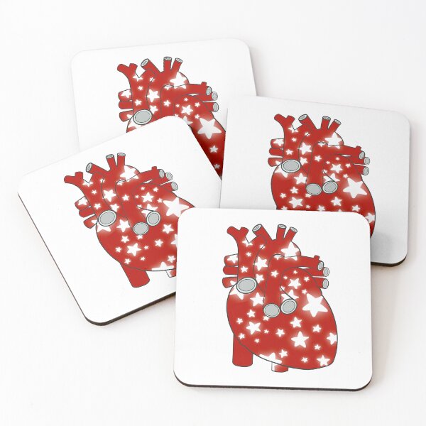 Item preview, Anatomical Heart - Red Stars designed and sold by Not So Dull Design.