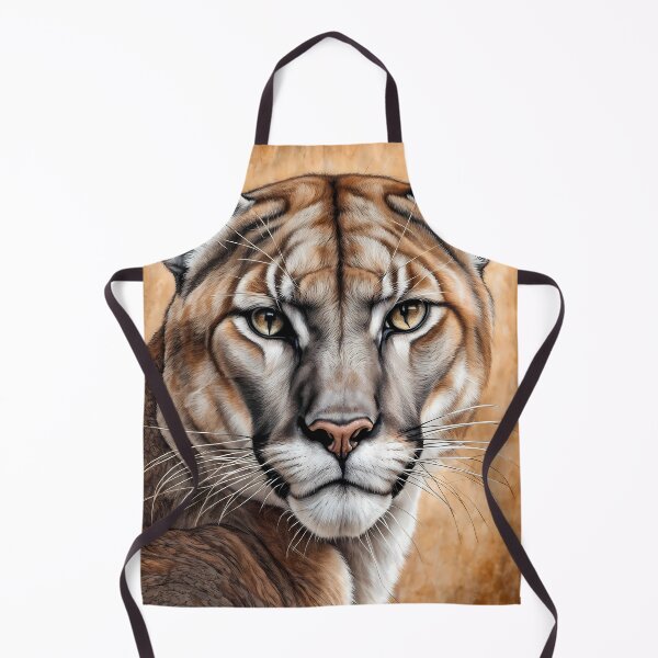Item preview, Colorful Portrait of a Cougar Wild Cat designed and sold by Petalandfur.