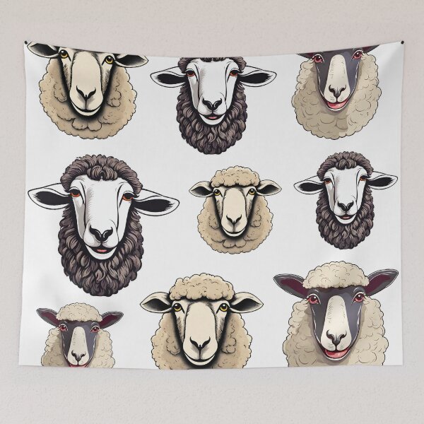Item preview, Funny Sheep Face 5 designed and sold by Tom-Johnson.