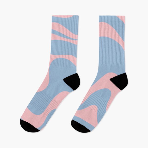 Item preview, Retro Liquid Swirl Abstract 2 in Pastel Pink and Light Blue designed and sold by kierkegaard.