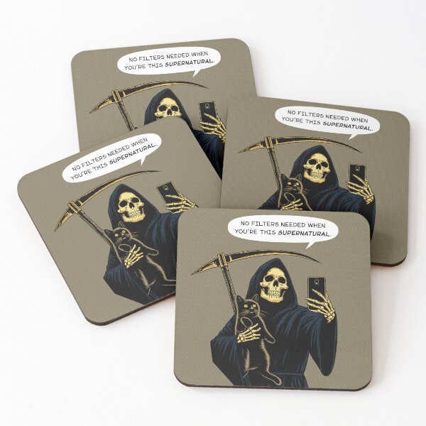 Item preview, Grim Reaper selfie supernatural designed and sold by Syahrasi.
