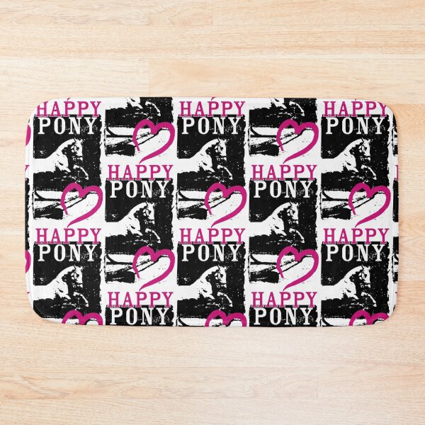 Item preview, Happy Pony a White Lipizanner Jumping with a Cute Pink Love Heart Theme designed and sold by DappleDesign.