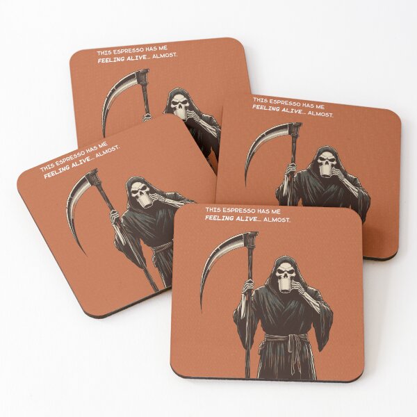 Item preview, Grim Reaper espresso feeling alive designed and sold by Syahrasi.