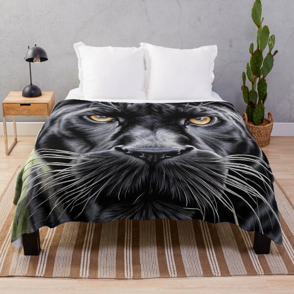 Item preview, Colorful Portrait of a Panther Wild Cat designed and sold by Petalandfur.
